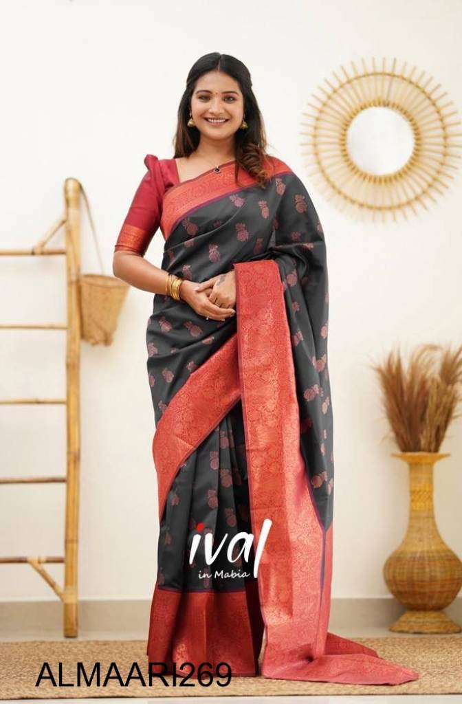 Buy Banarasi Saree In Midnight Black online-Karagiri