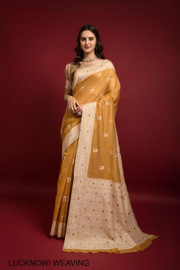 Yellow Blouse Pink Saree – RawaazFashion