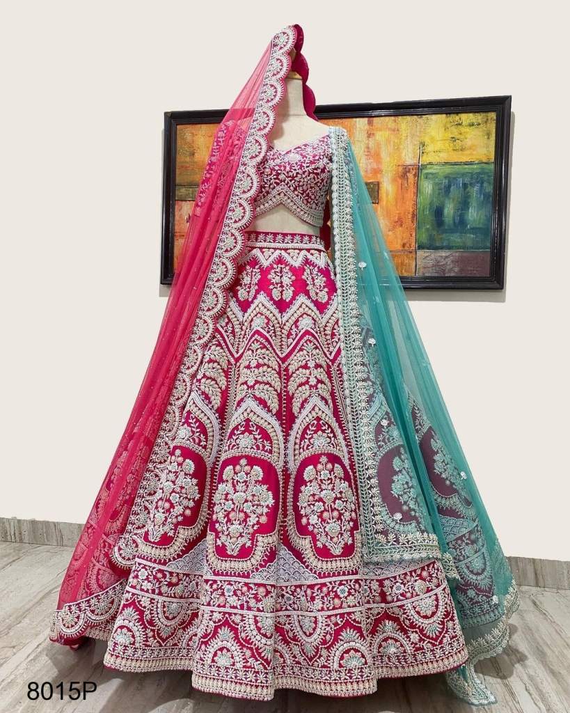Bridal, Designer, Wedding Beige and Brown color Net fabric Lehenga : 1846232