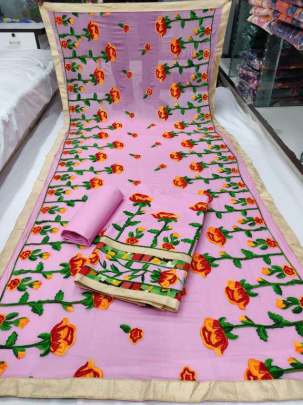 3D Flower Embroidery COTTER SUIT