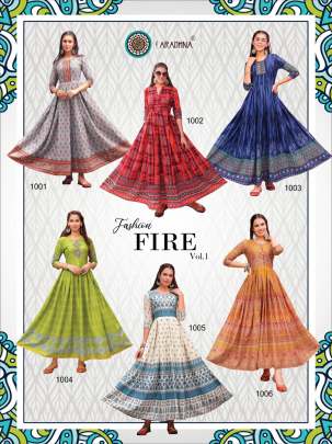 ARADHNA S FASHION FIRE VOL 1 LONG KURTIS COLLECTION