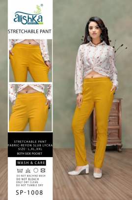 Alishka Stretchable Pant Pant Wholesale Catalog