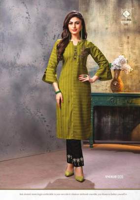 Anokhi  Embroidery Work Kurtis With Pants Catalogue