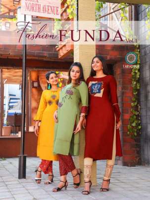 Aradhna Fashion Funda Vol 1 Kurti with Pant Wholesale Catalog 10 Pcs