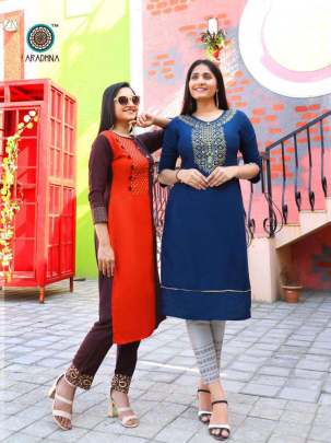 Aradhna Fashion Funda Vol 1 Kurti with Pant Wholesale Catalog 10 Pcs