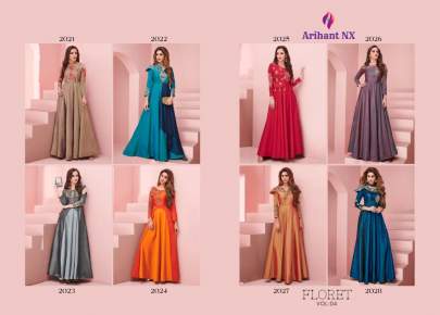 Arihant Nx Floret Vol 4 Kurti Wholesale Catalog 8 Pcs