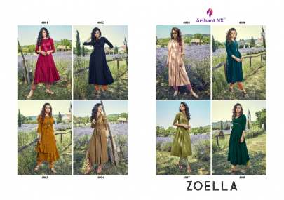 Arihant Nx Zoella Kurti with Pant Wholesale Catalog 8 Pcs