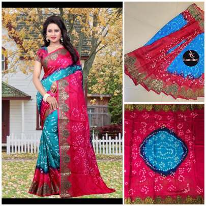 Art Silk New Bandhani Saree 