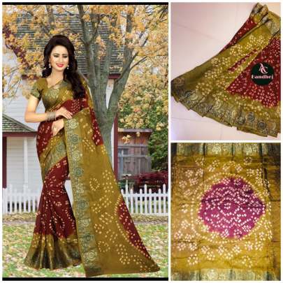 Art Silk New Bandhani Saree