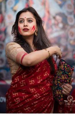 BEAUTIFUL CHANDERI COTTON SAREE IN ROYAL RED