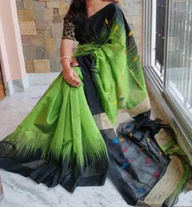 BEAUTIFUL SIMPLE BHAGALPURI SAREE FOR TRADITINAL FUNCTIONS