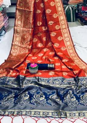 BEAUTIFUL SOFT BANARASI SILK SAREE WITH BEAUTIFUL  WEAVING