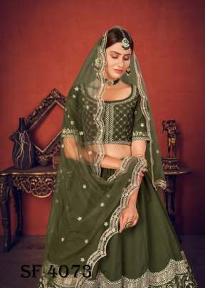 BRIDESMAID VOL 13 Bridal Look Lehengha Choli In Olive Green Color By SHUBHKALA