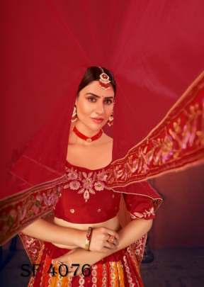 BRIDESMAID VOL 13 Bridal Look Lehengha Choli In Red Color By SHUBHKALA