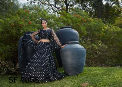 BRIDESMAID VOL 9 Wedding Wear Lehengha Choli In Black Color By SHUBHKALA