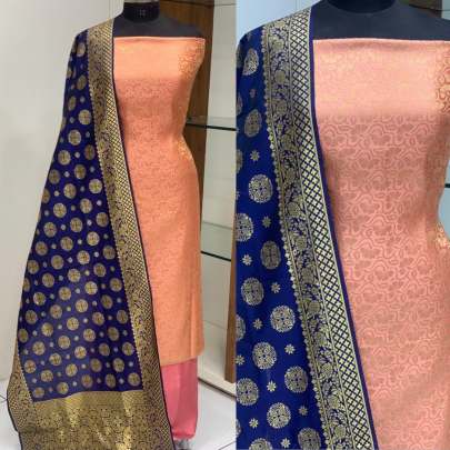 Banarasi Jacqurd Nylon With Thread And Zari Work Butti