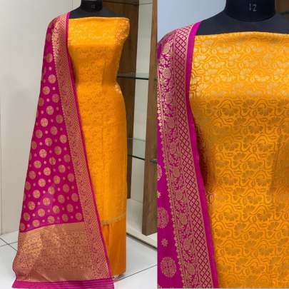 Banarasi Jacqurd Nylon With Thread And Zari Work Butti