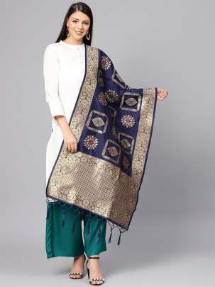 Banarasi Silk Dupatta With Zari Work