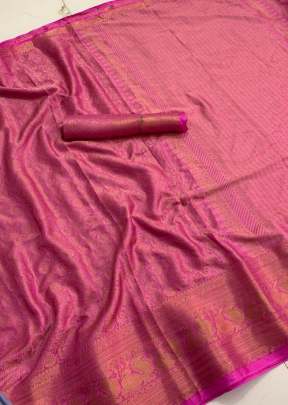 Banarasi Soft Silk With Gold Jari Pink Color saree