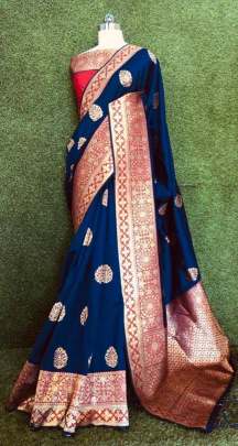 Banarasi silk meenkari weaving saree 