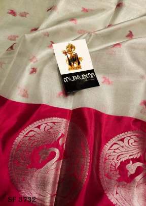 Barby Banarasi tissue silk Saree In Maroon Color By Surati Fabric