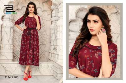 Blue Hills Walkway Vol 2 Kurti Wholesale Catalog 10 Pcs