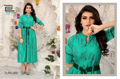 Blue Hills Walkway Vol 2 Kurti Wholesale Catalog 10 Pcs