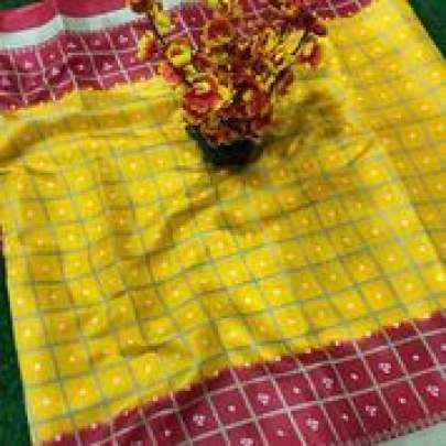 Checks  Box Bandhini Saree