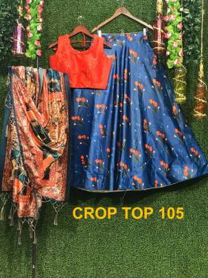 Crop Top Designer Lehenga