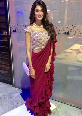 DESIGNER ERICA FERNANDES BOLLYWOOD SAREE WITH HEAVY LOOK 