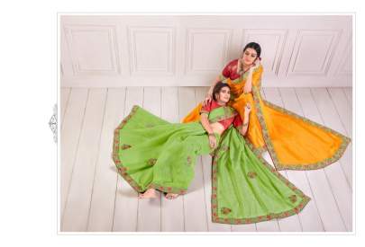 Designer Platinum Two Toned Shaded Silk Mix Saree Catalogs