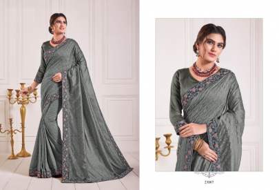 Designer Platinum Two Toned Shaded Silk Mix Saree Catalogs