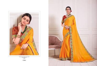 Designer Platinum Two Toned Shaded Silk Mix Saree Catalogs