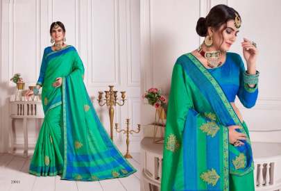 Designer Platinum Two Toned Shaded Silk Mix Saree Catalogs