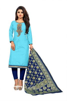 EXCLUSIVE COTTON DRESS MATERIAL SUIT