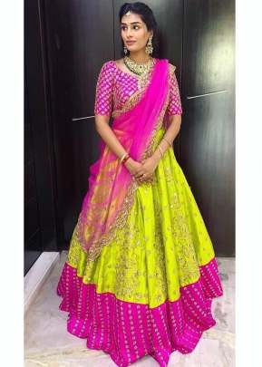 FANCY LEHENGA CHOLI IN BANGLORY SATIN 