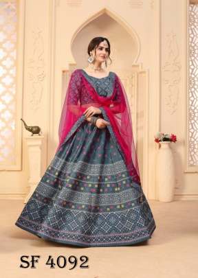 FLORAL VOL  2 Bridal Lehengha Choli In Grey Color By SHUBHKALA