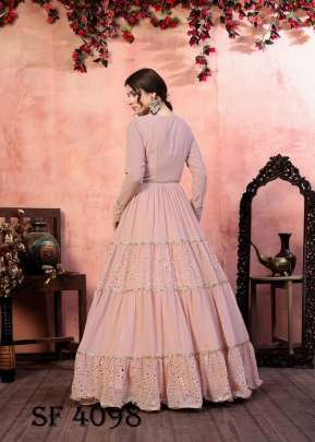 FLORY VOL 12 Anarkali Long Gown In Dusty Pink Color By SHUBHKALA