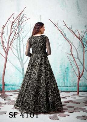 FLORY VOL 13 Anarkali Long Gown In Black Color By SHUBHKALA