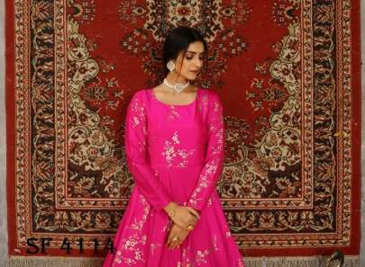 FLORY VOL 15 Anarkali Long Gown In Deep Pink Color By SHUBHKALA
