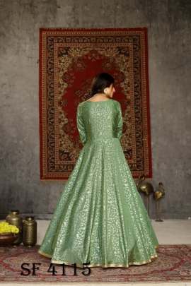 FLORY VOL 15 Anarkali Long Gown In Pista Green Color By SHUBHKALA