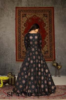 FLORY VOL 15 Anarkali Long Gown In Black Color By SHUBHKALA