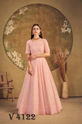 FLORY VOL 16 Anarkali Long Gown In Peach Color By SHUBHKALA