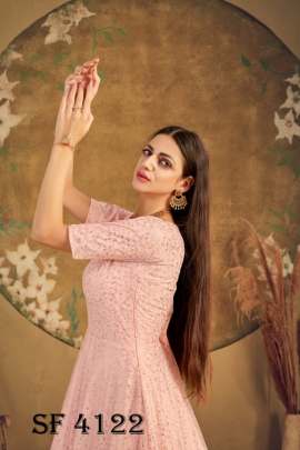 FLORY VOL 16 Anarkali Long Gown In Peach Color By SHUBHKALA