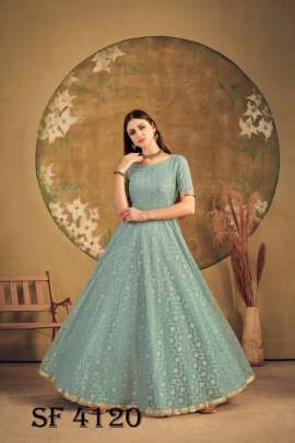 FLORY VOL 16 Anarkali Long Gown In Pista Green Color By SHUBHKALA