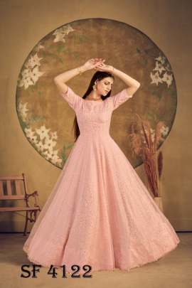 FLORY VOL 16 Anarkali Long Gown In Peach Color By SHUBHKALA