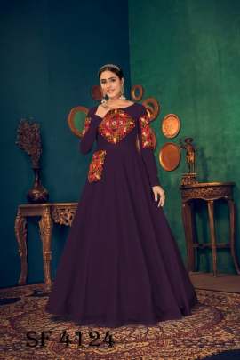 FLORY VOL 17 Anarkali Long Gown In Purple Color By SHUBHKALA