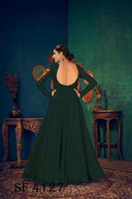 FLORY VOL 17 Anarkali Long Gown In Green Color By SHUBHKALA