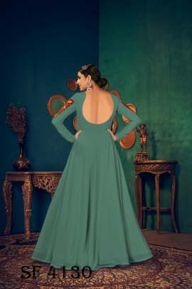 FLORY VOL 17 Anarkali Long Gown In Pista Green Color By SHUBHKALA