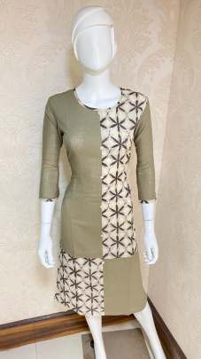 Fancy Cotton Kurti Platinum Grey